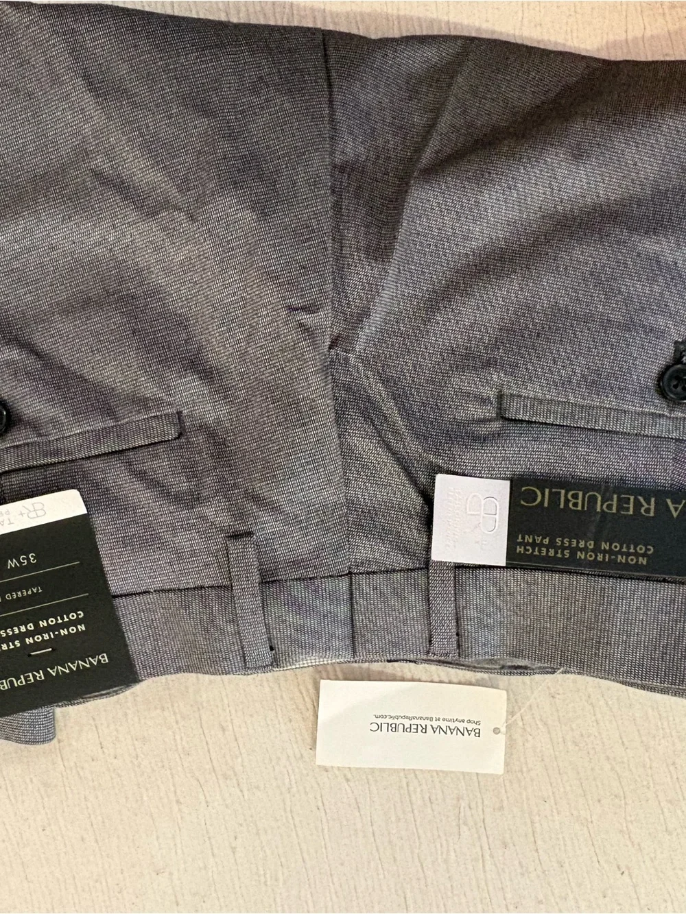 NWT MENS - Banana Republic Men's Charcoal Gray Dress Trousers